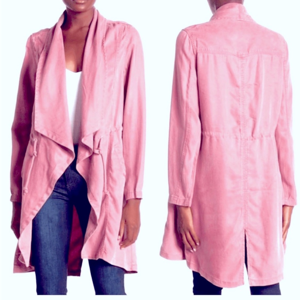 Max Jeans Tencel Drape Jacket in rose pink